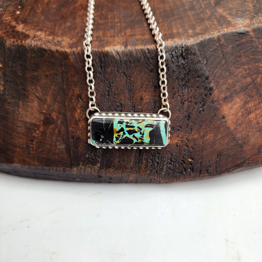 Blackjack Turquoise Bar Necklace