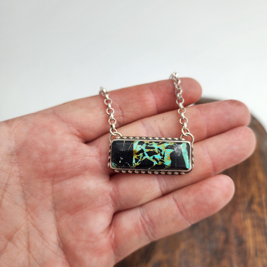 Blackjack Turquoise Bar Necklace