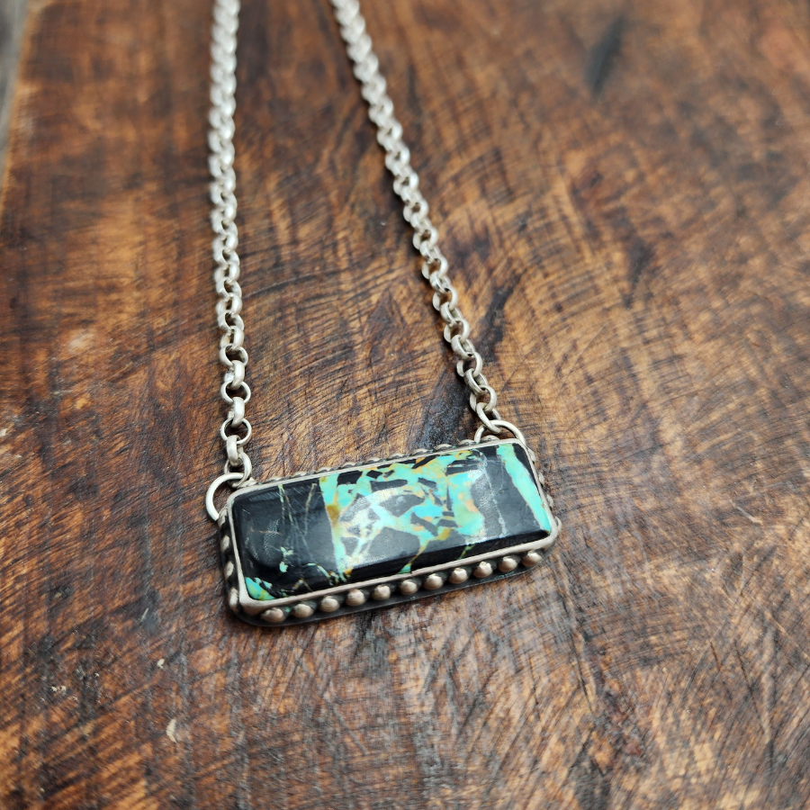 Blackjack Turquoise Bar Necklace