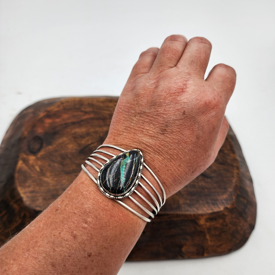 Blackjack Turquoise Wide Band Bracelet