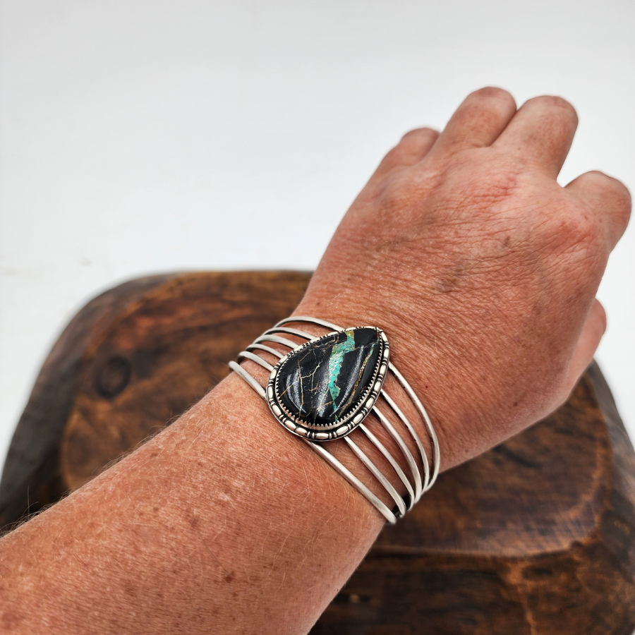 Blackjack Turquoise Wide Band Bracelet