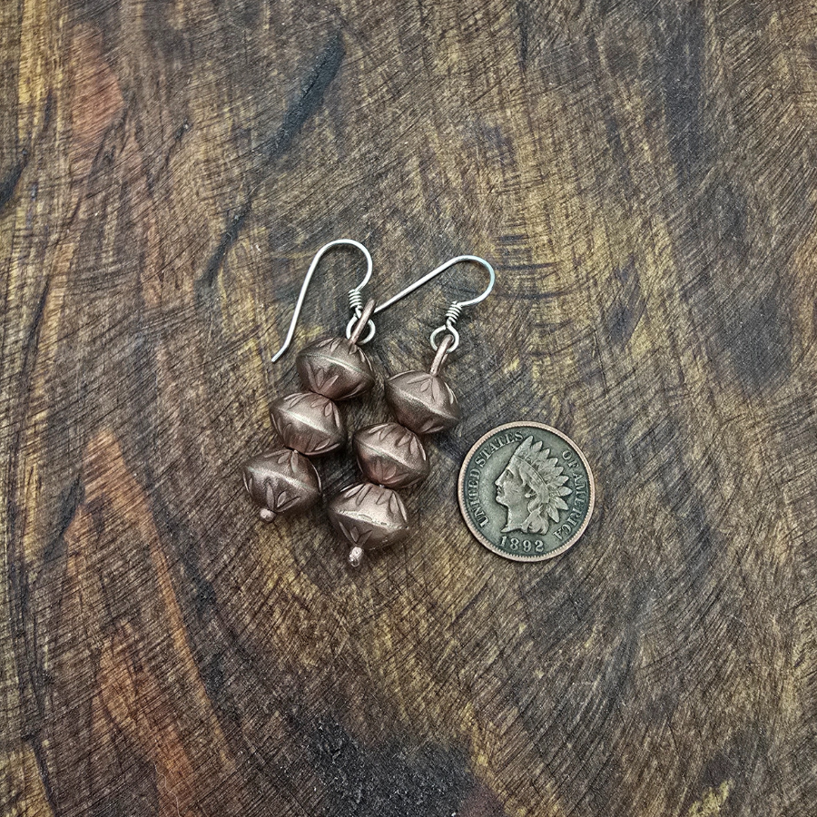 Copper Bead Earrings