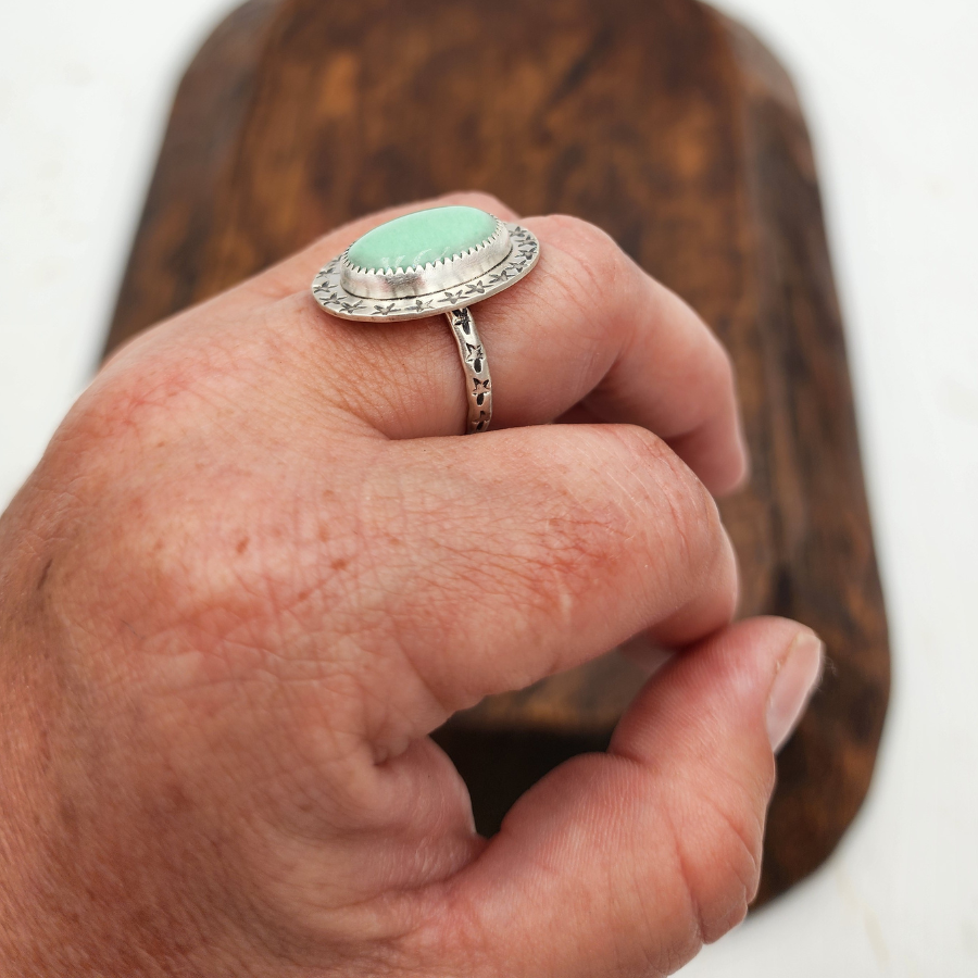 Green Variscite Ring