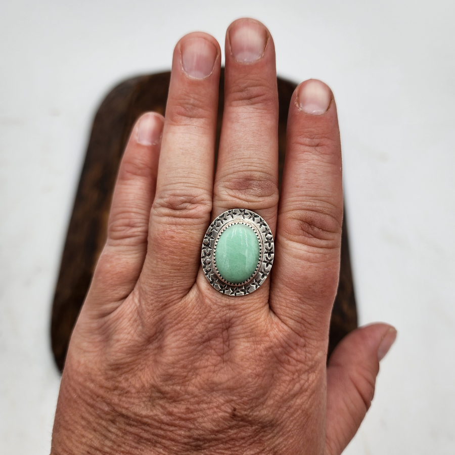 Green Variscite Ring