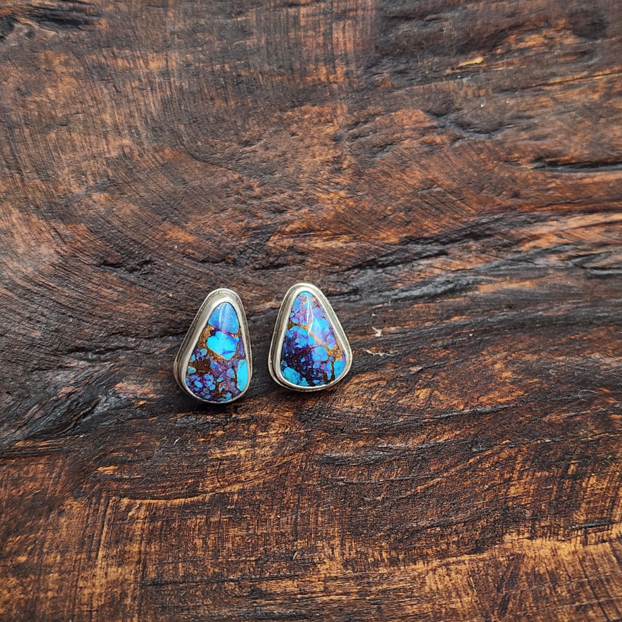 Purple Mohave Teardrop Earrings