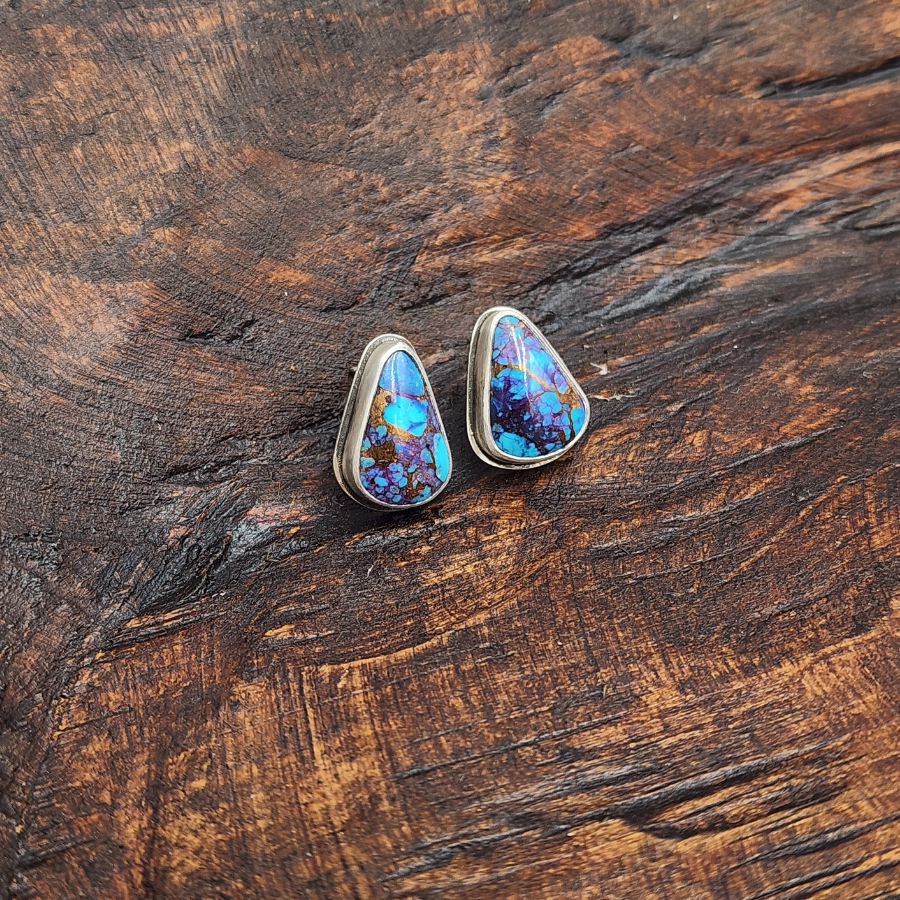 Purple Mohave Teardrop Earrings