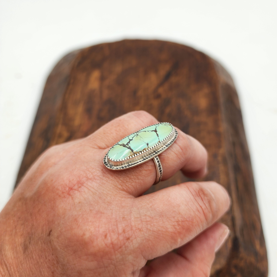 Treasure Mountain Turquoise Surfboard Ring