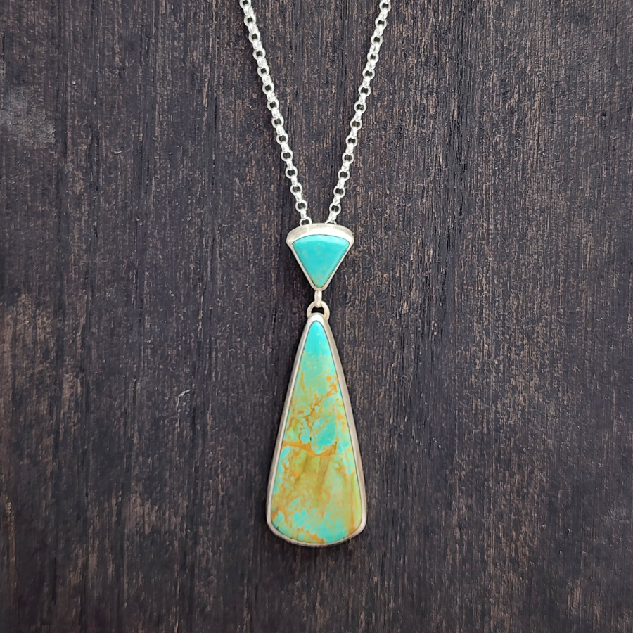 Tyrone Turquoise Drop Necklace