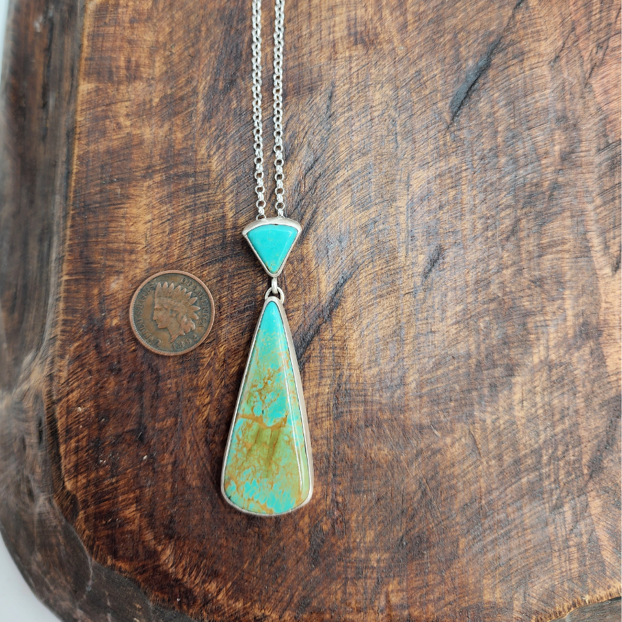 Tyrone Turquoise Drop Necklace