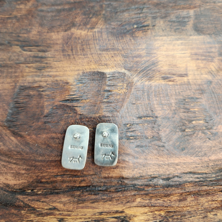 Tyrone Turquoise Rectangle Earrings