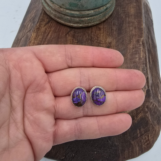 Purple Mohave Stud Earrings